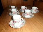 Set van 6 Chinese espressotassen met ondertassen, Gebruikt, Ophalen of Verzenden, Overige stijlen, Kop(pen) en/of Schotel(s)