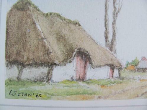 Tekening Albert Peten MOLSE SCHOOL, Antiek en Kunst, Kunst | Tekeningen en Fotografie, Ophalen of Verzenden