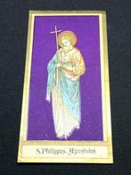 Carte de dévotion Apostel S. Philippus avec imprimé or, Enlèvement ou Envoi, Image pieuse