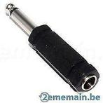adaptateur plug 6.3 mono M en  6.3 Stéréo F NOUVEAU, Audio, Tv en Foto, Ophalen of Verzenden, Nieuw