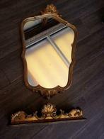 Ancien miroir doré avec tablette
