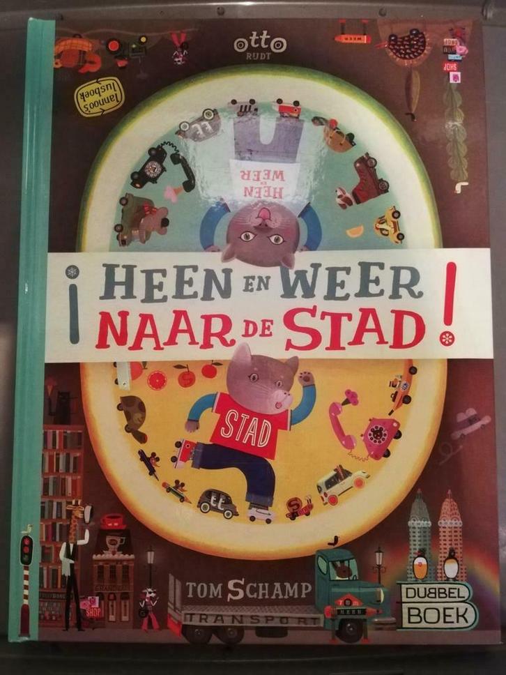 Tom Schamp - Heen en weer naar de stad, Boeken, Prentenboeken en Plaatjesalbums, Zo goed als nieuw, Ophalen of Verzenden