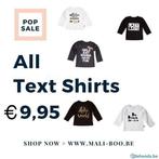 Text shirts zwart of wit NIEUW!!!, Ophalen of Verzenden, Nieuw, Jongen of Meisje, Shirt of Longsleeve