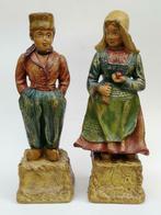 Couple d'agriculteurs zélandais-flamands - 2 figurines en pl, Antiquités & Art, Enlèvement ou Envoi