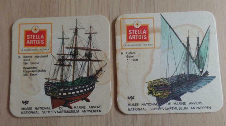 Bierviltjes Stella Artois – Nationaal Scheepvaartmuseum Antw, Verzamelen, Biermerken, Gebruikt, Viltje(s), Stella Artois, Ophalen of Verzenden