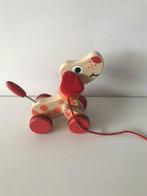 Jouéco Houten Kwispel Hondje, Ophalen of Verzenden, Zo goed als nieuw, Duw- of Trekspeelgoed