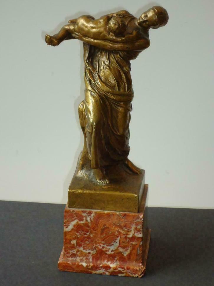 Fernand GYSEN art nouveau BATARDY Frères BXL verguld brons, Antiek en Kunst, Kunst | Beelden en Houtsnijwerken, Ophalen