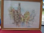 pentekeningen ingekleurd (aquarel)-(lithografie)-zie lijst, Ophalen of Verzenden