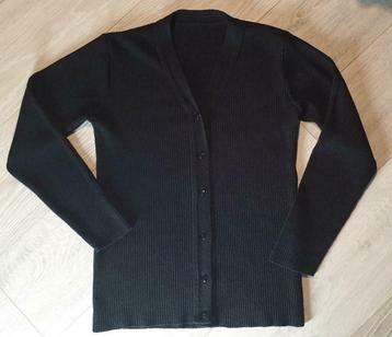 Gilet noir manche longue, Enlèvement ou Envoi, Comme neuf, Taille 38/40 (M), Noir