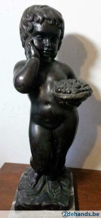 beeld in brons - koppel, Antiquités & Art, Art | Sculptures & Bois
