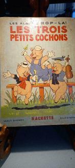 ALBUM HOP-LA/THE DRIE LITTLE PIGS.EO 1936, Gelezen, Ophalen of Verzenden, WALT DISNEY, Eén stripboek