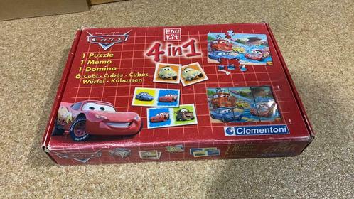 4 In 1 Pakket van Cars! Memory, Puzzel, Domino En Kubussen!, Kinderen en Baby's, Speelgoed | Educatief en Creatief, Zo goed als nieuw