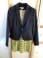 Geel vlinderkleedje   blazer   geel golfje - maat 164 - 170, Ophalen, Zo goed als nieuw, Meisje, Setje