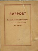 1946 LEOPOLD III INFORMATIE COMMISSIE VERSLAG IN HET FRANS, Boeken, Gelezen, 20e eeuw of later, Ophalen
