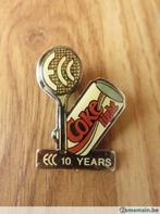 pins coca cola light 10 years avec raquette de tennis, Collections, Utilisé, Insigne ou Pin's