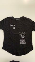 Zwart T-shirt met tekst XS, Noir, Enlèvement ou Envoi