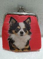 Joli portefeuille avec un imprimé d'un chien Chihuahua - Neu, Bijoux, Sacs & Beauté, Comme neuf, Autres marques, Rose, Avec fermeture à pression