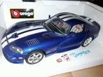 Dodge viper coupe 1/18 burago, maisto, solido,.., Burago, Voiture, Enlèvement ou Envoi, Neuf