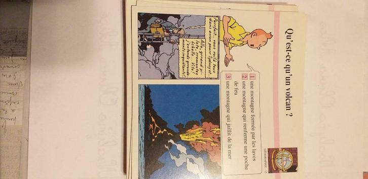 Fiches Tintin, Collections, Personnages de BD, Utilisé, Image, Affiche ou Autocollant, Tintin, Enlèvement ou Envoi