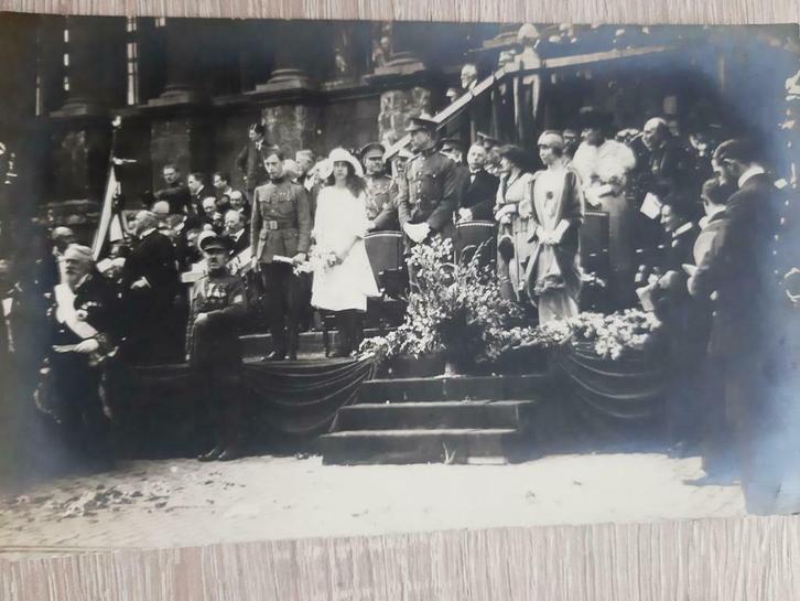 Gand 1920 / Roi Albert Reine Elisabeth / 2 photos, Collections, Maisons royales & Noblesse, Utilisé, Carte, Photo ou Gravure, Enlèvement ou Envoi