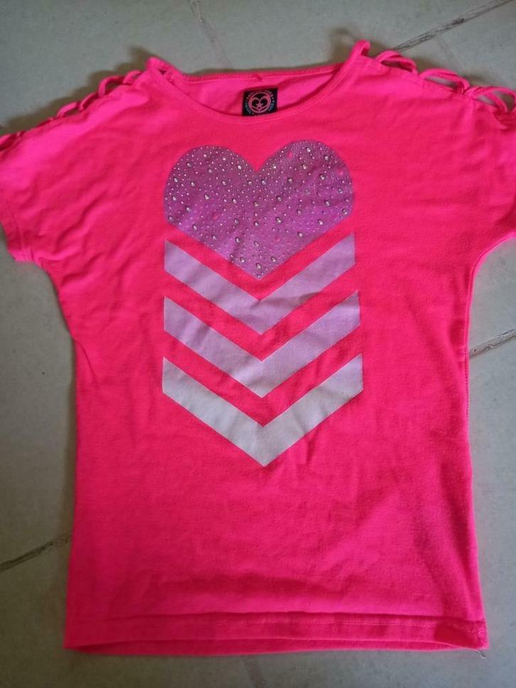 T-shirt, roze, Coolcat, maat 146-152, Kinderen en Baby's, Kinderkleding | Maat 146, Gebruikt, Meisje, Shirt of Longsleeve, Ophalen of Verzenden