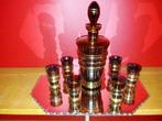 Vintage glazen karaf met bekers, Antiek en Kunst, Ophalen