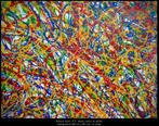Schilderij modern rood/geel, Ophalen