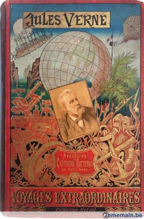 Jules Verne,  Aventures du capitaine Hatteras au Pôle Nord, Antiquités & Art, Antiquités | Livres & Manuscrits, Enlèvement ou Envoi