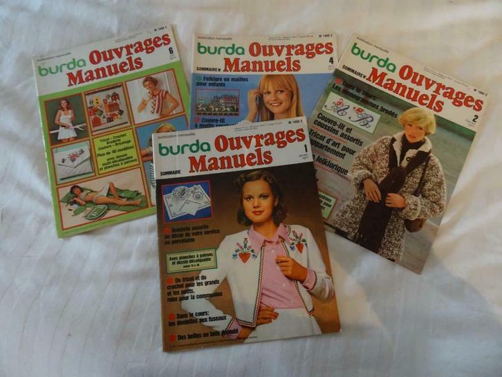 4 ouvrages Burda vintage, Hobby en Vrije tijd, Kledingpatronen, Zo goed als nieuw, Burda, Ophalen of Verzenden