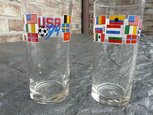 3 frisdrank glazen uit 1994  :USA worldcup '94, Collections, Verres & Petits Verres, Comme neuf, Verre à soda, Enlèvement