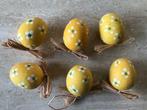 Nieuwe paasdecoratie - 6 eieren met lus, Diversen, Nieuw, Ophalen of Verzenden
