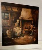 Op hout geschilderd 1978, Antiek en Kunst, Kunst | Schilderijen | Modern, Ophalen of Verzenden
