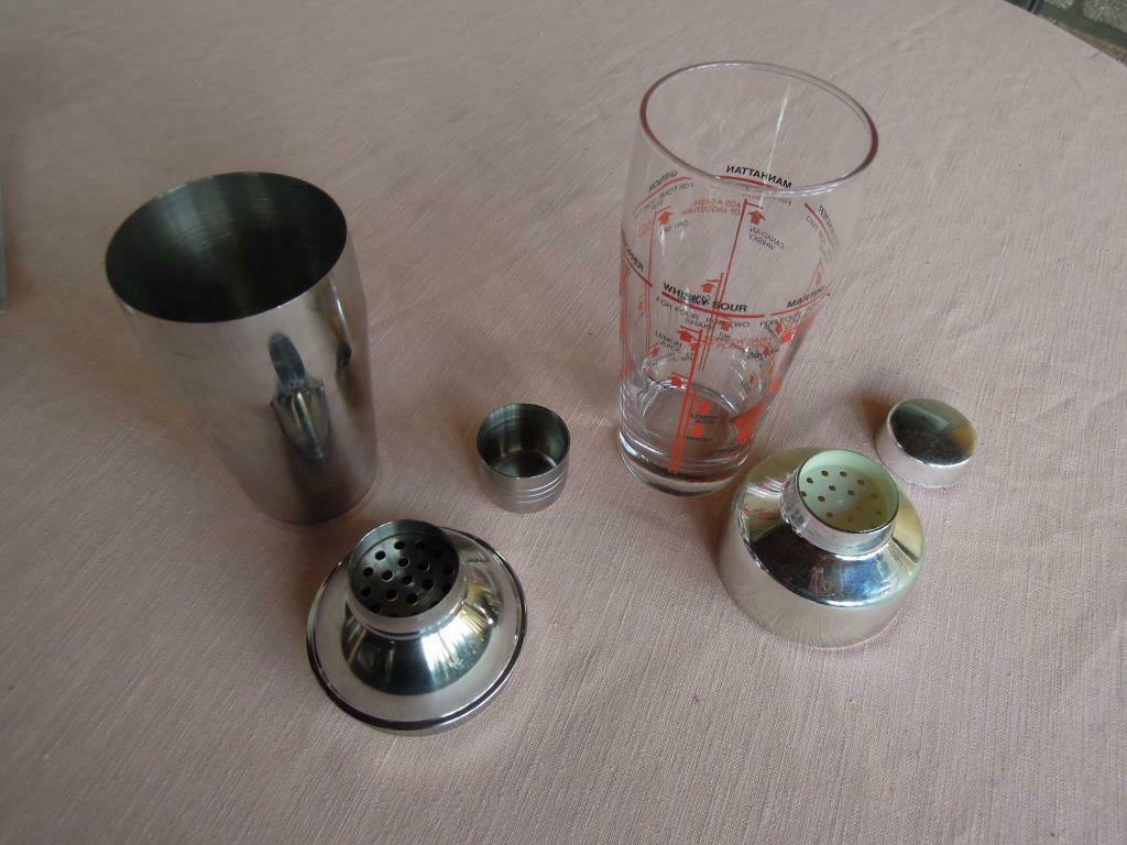 cocktail shaker in glas 400ml, Ophalen of Verzenden