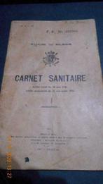 ancien carnet sanitaire belgique 1936, Collections, Utilisé, Enlèvement ou Envoi