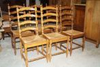 zes oude boeren stoelen met hoge rug in eik, Antiek en Kunst, Ophalen
