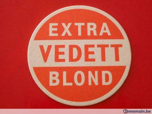 Sous - Bock : * Extra Vedett * Blond, Collections, Marques de bière, Utilisé, Enlèvement ou Envoi