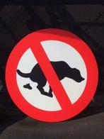 Pickup pictogramme "Pas de déjections canines" 30cm, Comme neuf, Enlèvement ou Envoi