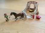 Playmobil  stal paard en verzorgster, Los Playmobil, Ophalen of Verzenden