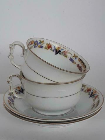Tasses à café (2) Porcelaine - KPM Germany, Enlèvement ou Envoi, Comme neuf, Autres styles, Porcelaine
