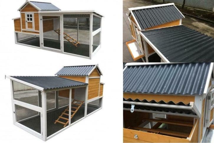 Poulailler pondoir abri 8 poules XXL coq enclos poule NEUF, Animaux & Accessoires, Volatiles | Accessoires, Neuf, Poulailler, Envoi