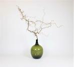 oude groene voorraadfles, dame jeanne, 19de eeuw, Ophalen