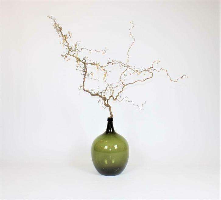 oude groene voorraadfles, dame jeanne, 19de eeuw, Antiek en Kunst, Curiosa en Brocante, Ophalen