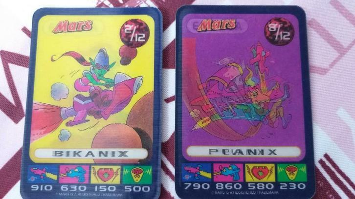 Lot de 2 cartes Spacix - série Mars, Collections, Cartes à jouer, Jokers & Jeux des sept familles, Utilisé, Carte(s) à jouer, Enlèvement ou Envoi