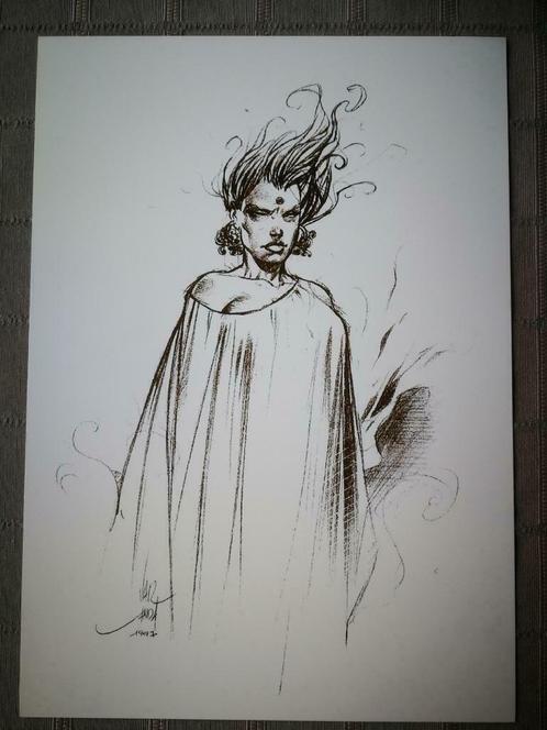 Reproductie zwart-wit tekening van Alberto Varanda, Verzamelen, Foto's en Prenten, Zo goed als nieuw, Ophalen of Verzenden