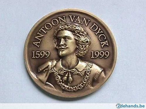 Medaille Antoon Van Dyck (1599-1999), Postzegels en Munten, Munten | Europa | Euromunten, Ophalen of Verzenden