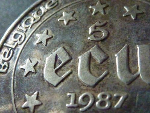 5 Ecu Karel Quint 1987 België Zilver, Postzegels en Munten, Munten | België, Losse munt, Zilver, Zilver, Verzenden