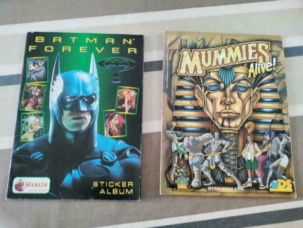 Stickeralbums Batman forever+Mummies Alive zeer goede staat, Verzamelen, Overige Verzamelen, Zo goed als nieuw, Ophalen of Verzenden
