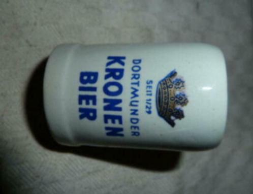 #M bier glas / mini pul DORTMUNDER KRONEN BIER Seit 1729, Verzamelen, Glas en Drinkglazen, Nieuw, Bierglas, Ophalen of Verzenden
