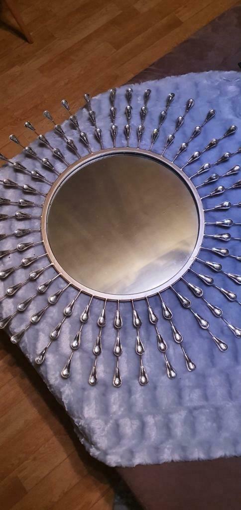 Miroir soleil doré, Enlèvement, Comme neuf, Rond