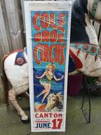 Prachtige vintage cole bros circus poster  + 1940, Enlèvement ou Envoi